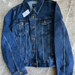 NWT J Crew Denim Jacket Slim Fit Medium Dark Wash